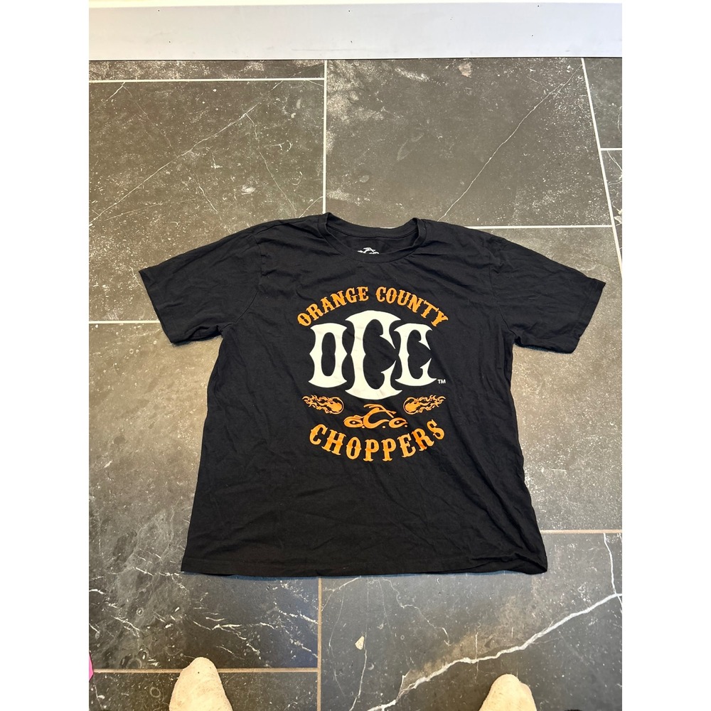 Orange County Choppers Graphic T-Shirt Mens XXL Black OCC Biker Tee Short Sleeve